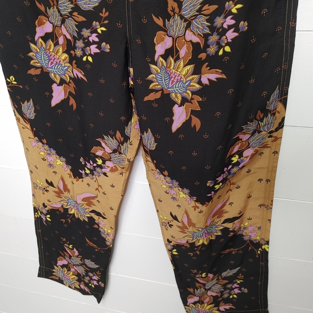 Scotch & Soda Linen Blend Floral Printed Straight Leg Pants Size M - Picture 5 of 15